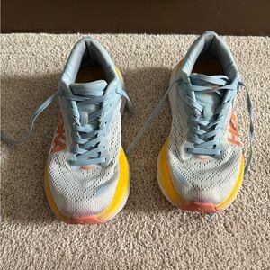 Hoka Sneakers in Light Blue and Yellow